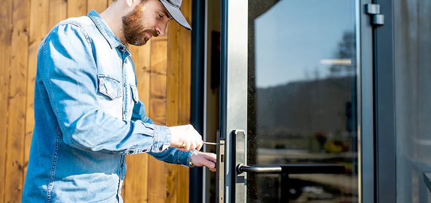 Frameless Glass Storefront Door Locks Replacement in Galesburg, IL